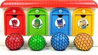 Satisfying Garage | How I Made 4 Color Soccer Balls OF Mixing Rainbow Beads AND Cutting ASMR