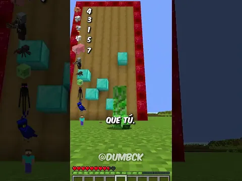 ¡Desafío de altura vs Habilidades increíbles de los mobs! ⛏️ #shorts