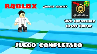 Como Completar 98% Impossible Glass Bridge Robux Gratis? Roblox