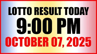 Lotto Result Today 9PM Draw October 7, 2025 Swertres Ez2 PCSO
