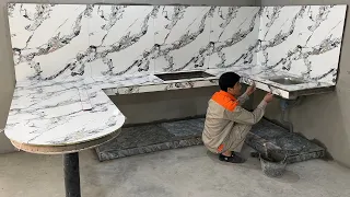 Ideas Design and Construction Kitchen Table Concrete With Ceramic Tiles Modern, Luxury