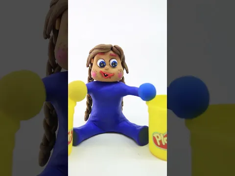 Mixing colors 🎨 Yellow and Blue make Green #clay #animation #stopmotion #cartoon