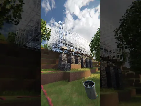 Realistic Water Covers The Village / Minecraft RTX #shorts #minecraft