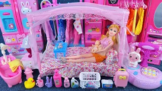 14 Minutes Satisfying with Unboxing Barbie Princess Bedroom Dress Up Playset ASMR | Review Toys
