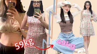 [Từ 59kg xuống 49kg] Thực đơn giảm cân và cách mình duy trì để không tăng cân trở lại | No Gym !