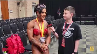 Kristina Mendoza After Winning The Women's Bodybuilding Division At The 2023 Chicago Pro