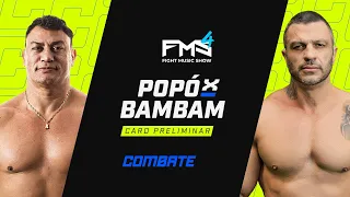 AO VIVO | FMS 4: POPÓ X BAMBAM - YOUTUBE CARD | CARD PRELIMINAR | Combate.globo