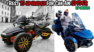 Top 15 Must-Have Accessories for Can-Am Spyder F3 and RT by Owners