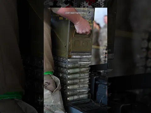 Loading 20mm Ammunition into an F-15 Eagle Fighter Jet