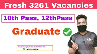 Fresh 3000 Vacancies !! JK Job Updates 2021 !! 10th,12th, Graduate Level Posts