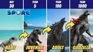 1000 Years of Godzilla Growth Stages, A Kaiju Life Simulation in SPORE