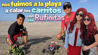 Nos fuimos a la playa a calar los carritos con las Rufinitas🏖️🏝️🌊🏎️