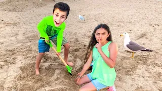 Heidi's Beach Adventure: Stuck in the Sand, Zidane to the Rescue!