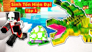 MỀU VÀ REDHOOD THỬ THÁCH 24H SINH TỒN MINECRAFT HIỆN ĐẠI TẬP 1*REDHOOD ĐẠI CHIẾN VỚI CÁ SẤU KHỔNG LỒ