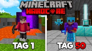 Ich habe 50 TAGE Minecraft HARDCORE überlebt und DAS ist passiert!