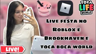 LIVE festa de Roblox Brookhaven e brincadeiras!! 🥳🥳
