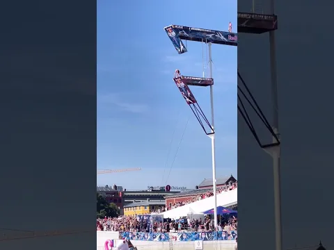 She is flying like a paper 😮 #redbull #cliffdiving #shorts