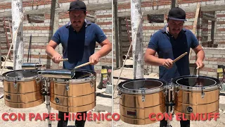 Cual es mejor afinar el timbal 16 papel o muffl para que afine mejor