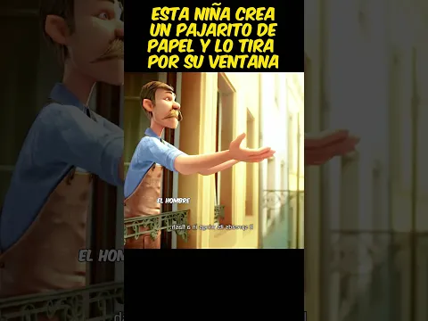 😱Esta niña crea un pajarito de papel y lo tira por su ventana #viral #pelis #resumen
