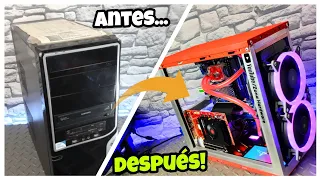 🔥TRANSFORMO ESTE VIEJO PC EN ALGO INCREÍBLE! RECICLADO DE PC EXTREMO USANDO BASURA! 👈🏻😍parte 2