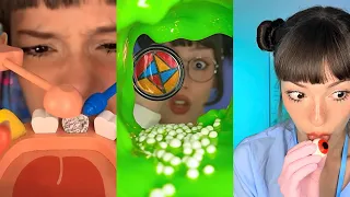 ASMR CLEANING EYE CLEANING TEETH CLEANING EAR CLEANING FOOT CLEANING HAIR 