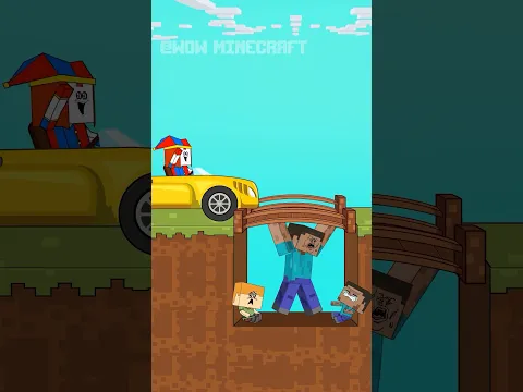 Bridge Challenge: Help Steve Protect His Babies - Minecraft Animation