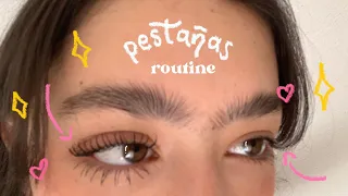 pestañas routine🌞