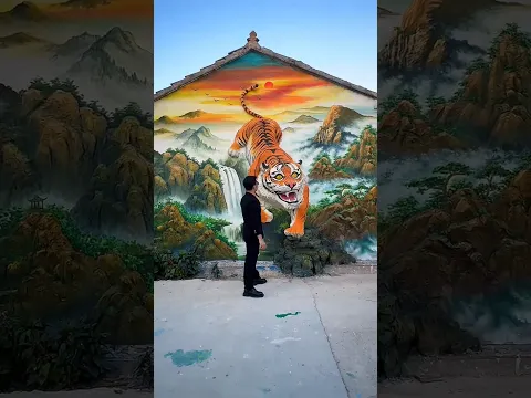 गलती से दीवार खराब कर दी… लेकिन जो बनाया, सब देखकर हैरान रह गए! 😱🎨~#shorts