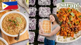 Eating Only FILIPINO Food for 24 hours 🇵🇭 (Pandesal, Arroz Caldo, Giniling and Pichi Pichi)