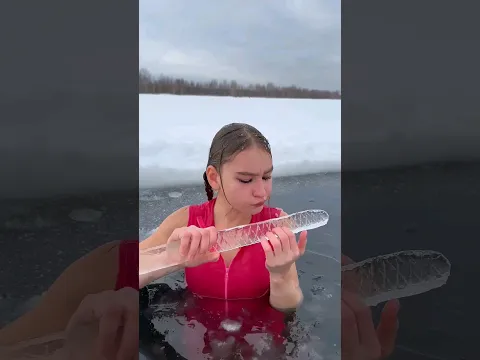 This girl is called an ice nymph #shorts #ice #winter #icequeen