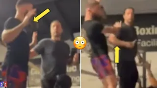 SHOCKING VIDEO FOOTAGE: GYM OWNER HITS CALEB PLANT WITH ELBOW TRIES TO FIGHT HIM & PUT HIM OUT GYM !