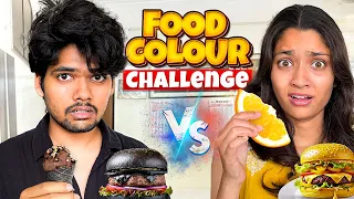 Eating only Single Colour food challenge 😱