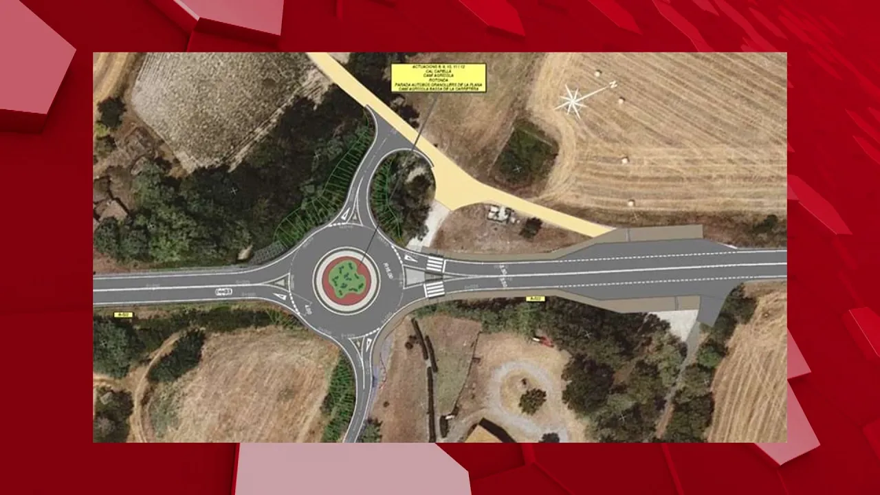Una nova rotonda vol fer més segura la recta de la B-522 de Vic a Manlleu