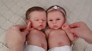 TWINS!! Ultra Realistic Silicone Reborn Babies Andrew and Annelene