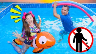 REGRAS DE CONDUTA NA PISCINA DA MILENINHA