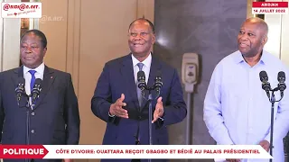 Côte d’Ivoire/ Ouattara reçoit Gbagbo et Bédié au Palais présidentiel