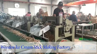 Wooden Ice Cream Stick Making Factory, Ice Cream Stick Punching Machine