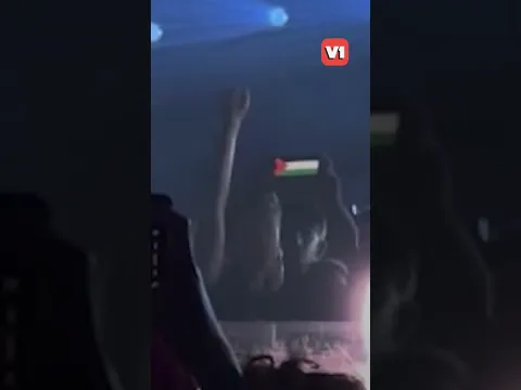 לא התאפק: המפגין הפרו-פלסטיני רוקד בביצוע של נועם בתן