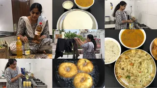 Weekend  Fullday vlog/Thatte Idli/Ven Pongal/Medhu Vada/Tiffin Sambar/Coconut Chutney/Pineapple Juic