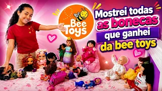 Mostrei todas as bonecas que ganhei da bee toys