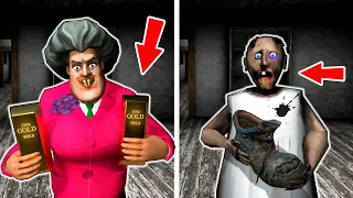 Poor Granny vs Rich Scary Teacher - funny horror animation parody (funniest episodes)