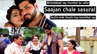 Saajan mile mom/dad say /chal pade hain sasuraal say mumbai #khushigadhvi #sachinmann /couple vlogs