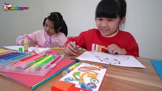 Bạn Bún Làm Tranh Cắt Giấy | Bún Bắp Family