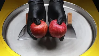 Fruit ASMR Ice Cream - How Make An Apple to Ice Cream Rolls