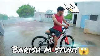 Barish me Stunt 😱 | Omg girne se bach gya 😔 | Tanuj Panwar | Dangerous stunt | Rain's Stunt | Tanuj