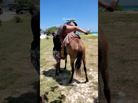 That feeling when you're finally on the horse at the beach #horsebackriding #adventure #shorts