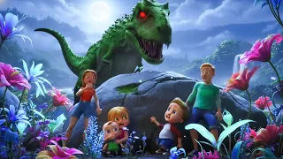 Lost in Dino Jungle Adventure 🦖🚁 | Brave Kids Story | 3D Cartoon for Toddlers
