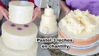 Pastel para Boda 3 leches en chantilly + Mi relleno base y como asegurar el pastel para transportar