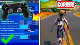COMO USAR A NOVA MECÂNICA DE CORRER NO CONTROLE...😍😮 MELHOR CONFIGURAÇÃO DE FORTNITE (PS4/XBOX/PC)