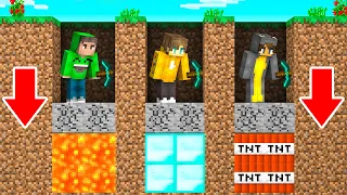 We ONLY DIG STRAIGHT DOWN In Minecraft!